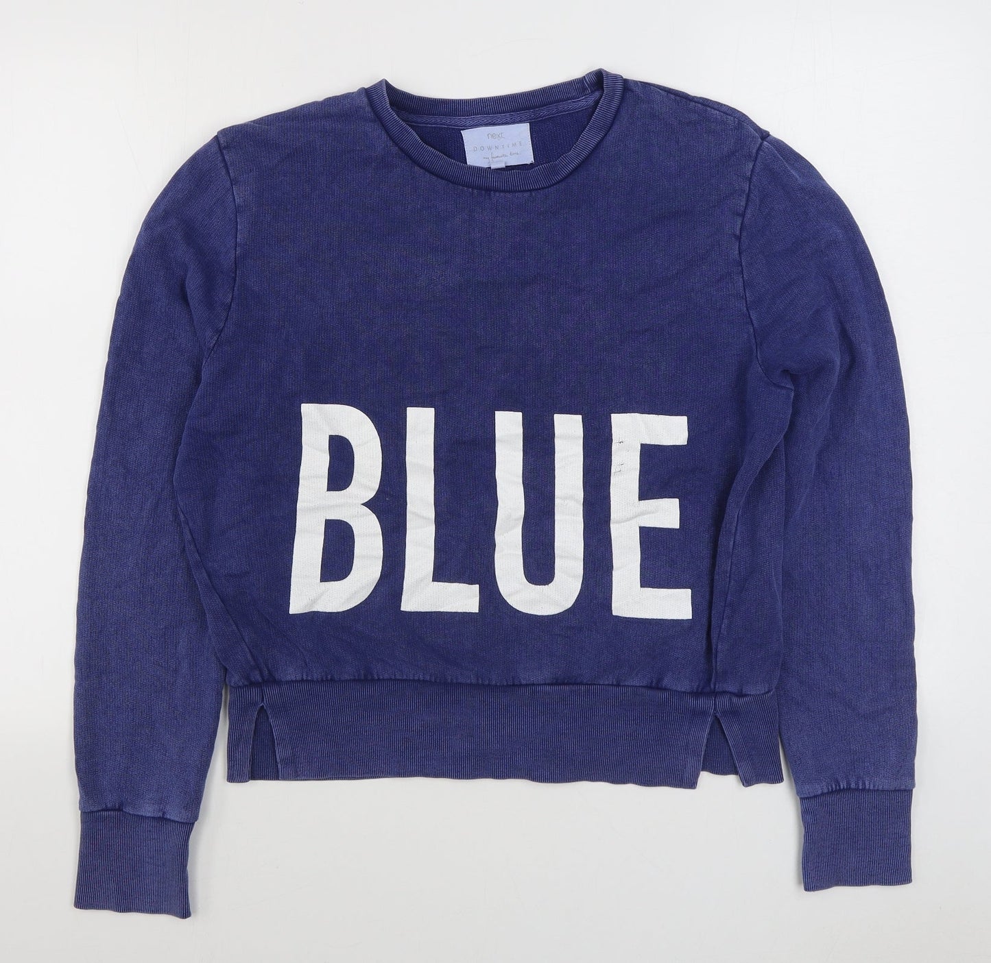 NEXT Mens Blue Round Neck  Cotton Pullover Jumper Size M