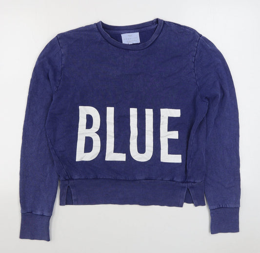 NEXT Mens Blue Round Neck  Cotton Pullover Jumper Size M