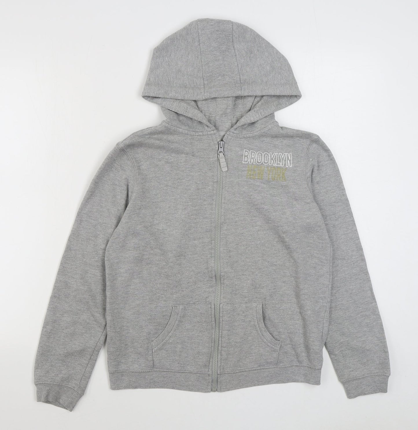 YD Girls Clear  Cotton Full Zip Hoodie Size 12-13 Years  Zip