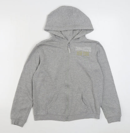 YD Girls Clear  Cotton Full Zip Hoodie Size 12-13 Years  Zip