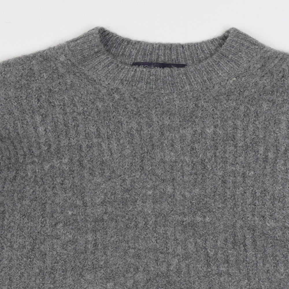 Womens UK Size M Marks and Spencer Grey Pullover Jumper