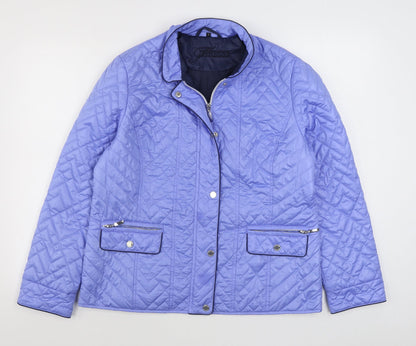 Womens UK Size 12 Finesse Purple Quilted Coat