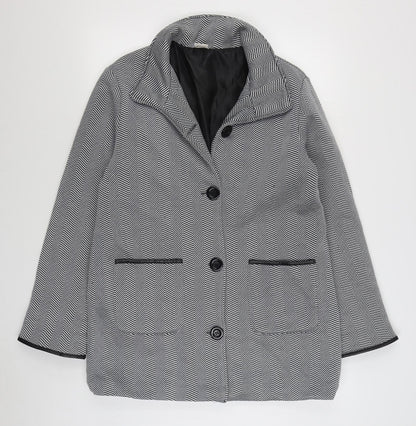 Womens UK Size 14 Anne De Lancay Black Overcoat