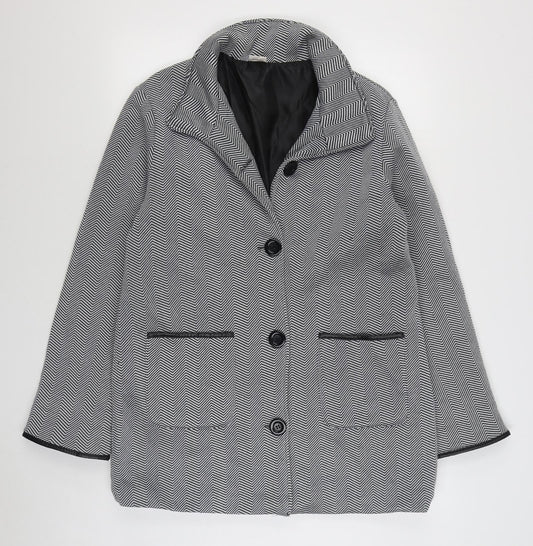 Womens UK Size 14 Anne De Lancay Black Overcoat