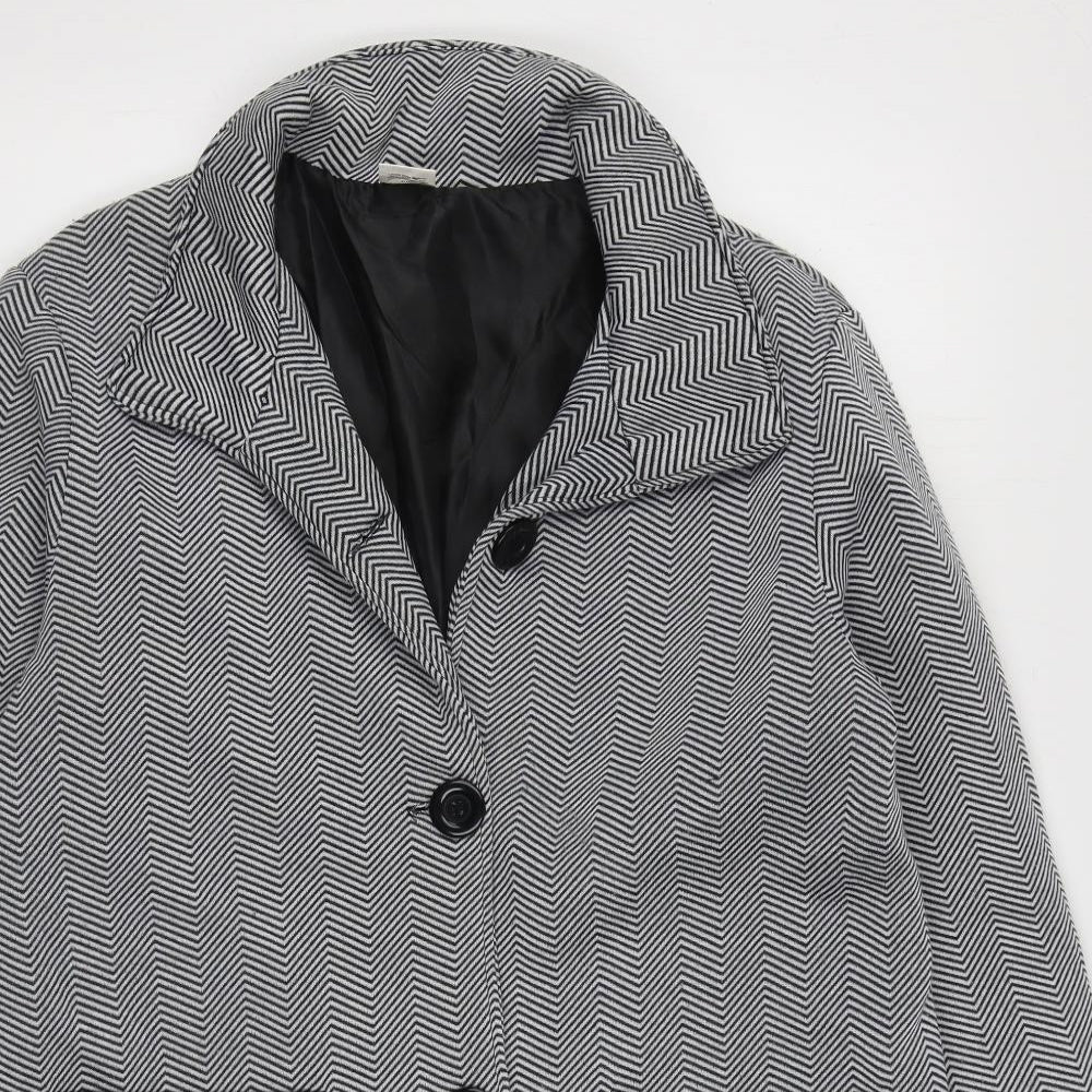 Womens UK Size 14 Anne De Lancay Black Overcoat