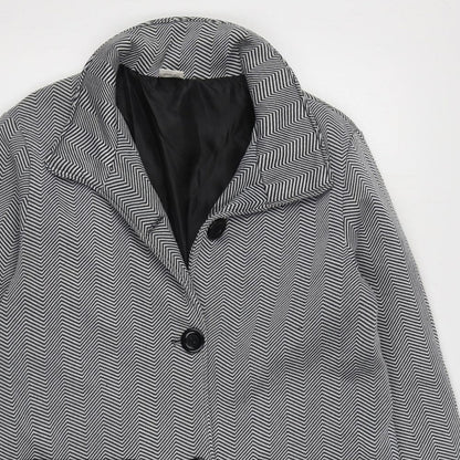 Womens UK Size 14 Anne De Lancay Black Overcoat