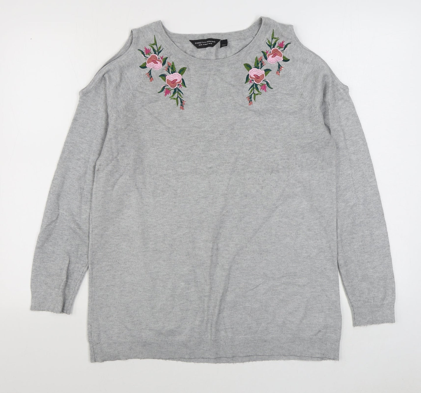 Womens UK Size 16 Dorothy Perkins Grey Pullover Jumper