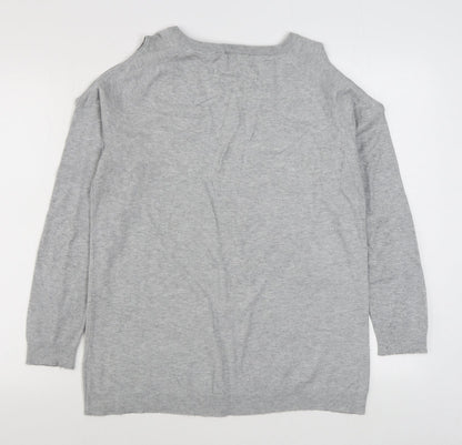 Womens UK Size 16 Dorothy Perkins Grey Pullover Jumper