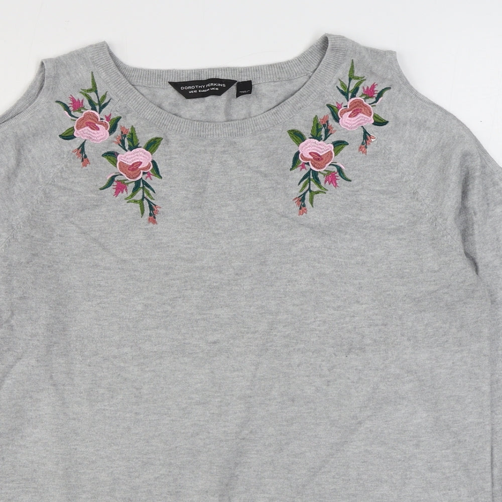 Womens UK Size 16 Dorothy Perkins Grey Pullover Jumper