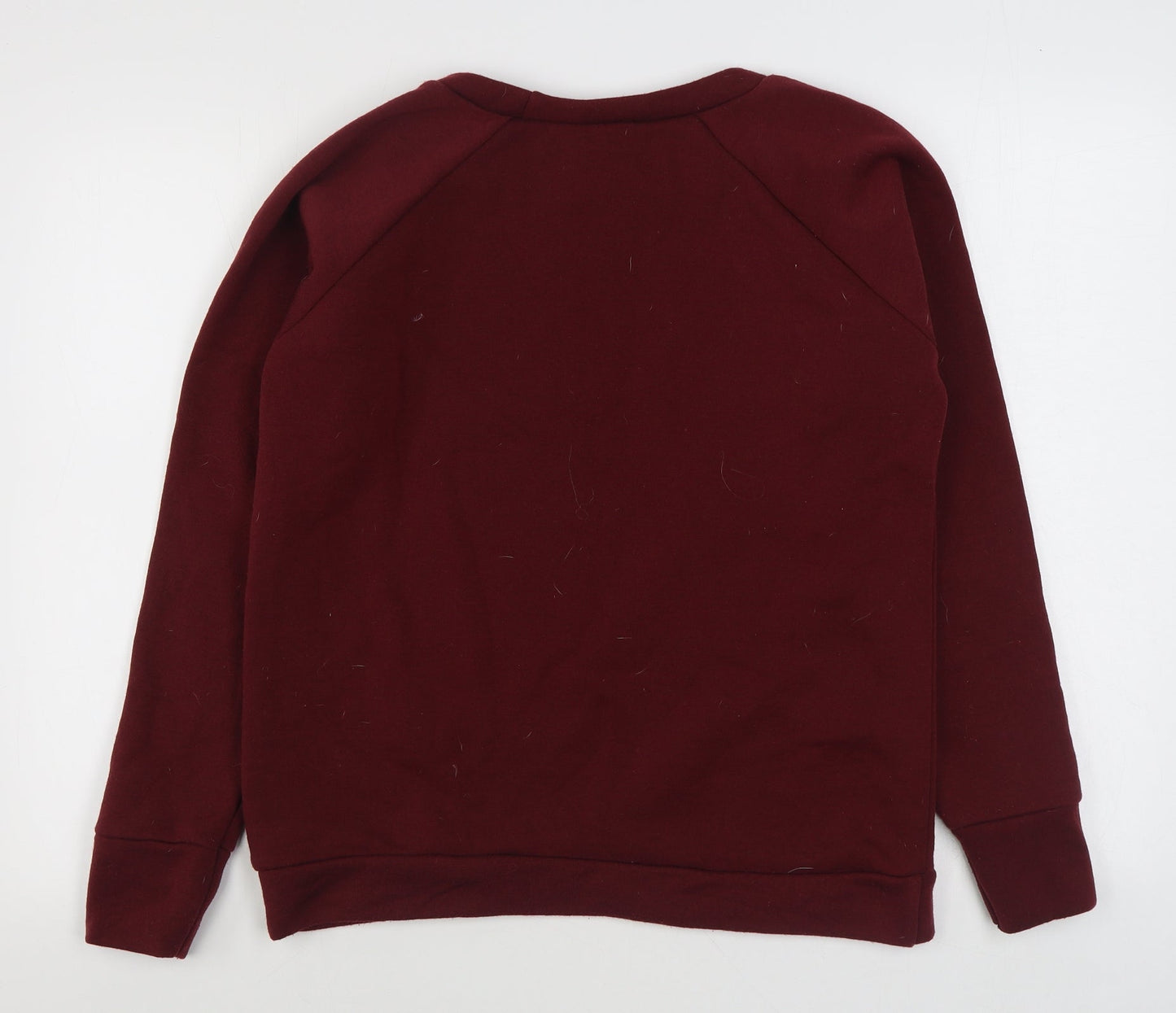 Preworn Womens Red  Polyester Pullover Sweatshirt Size S  Pullover