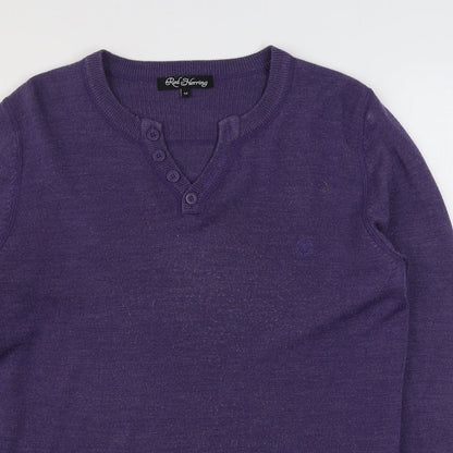 Womens UK Size M Debenhams Purple Pullover Jumper