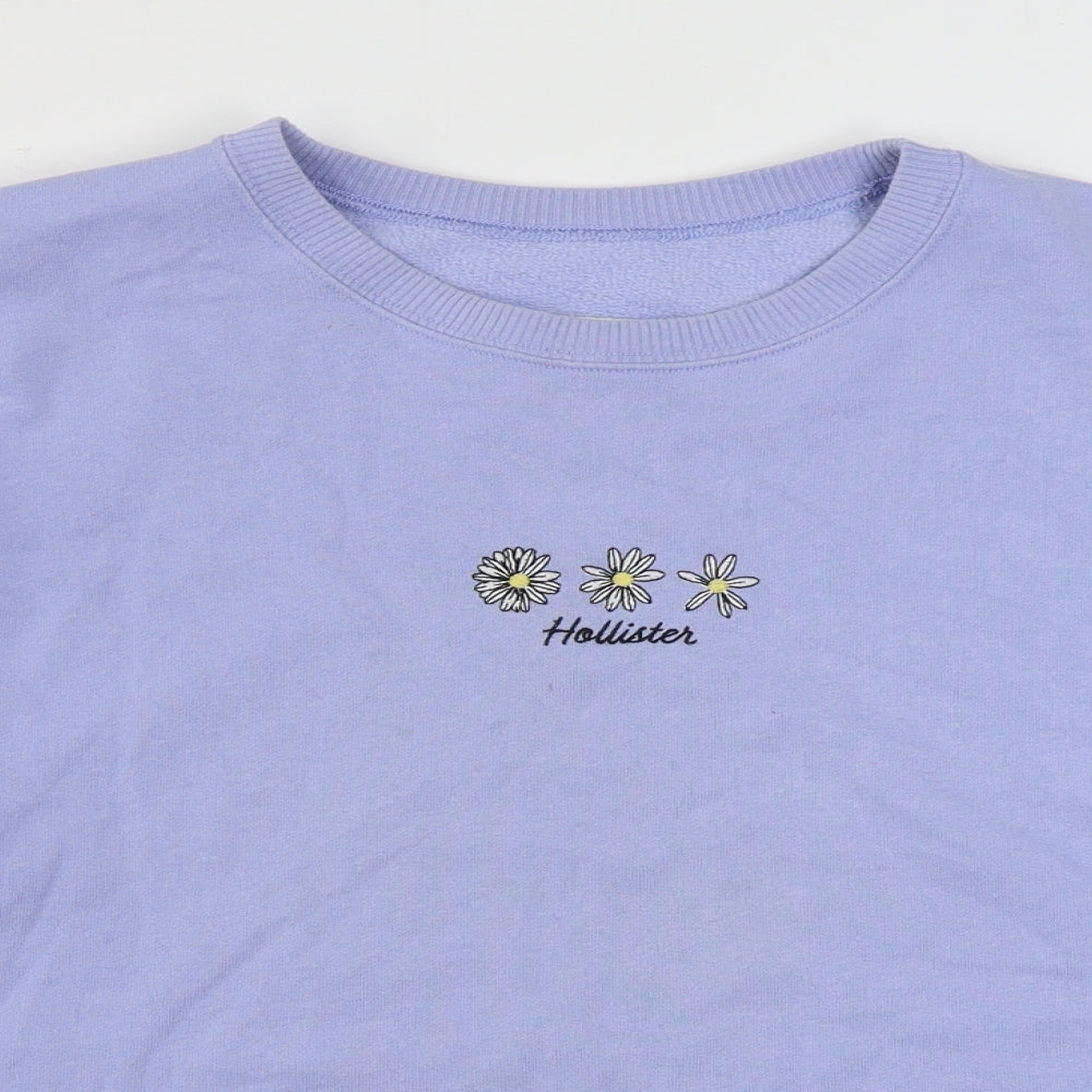 Hollister Womens Purple  Cotton Pullover Sweatshirt Size M  Pullover