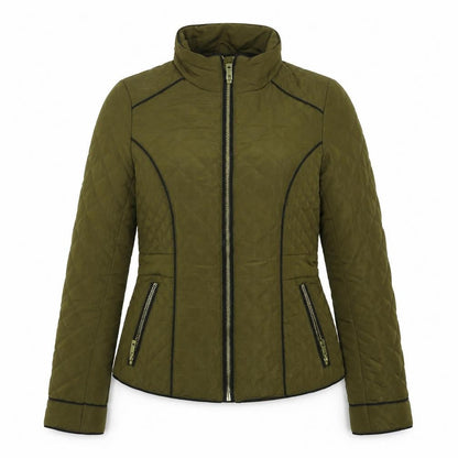 Womens UK Size 6 River Island Green Quilted Coat