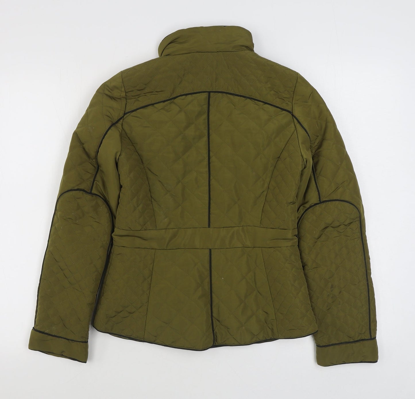 Womens UK Size 6 River Island Green Quilted Coat