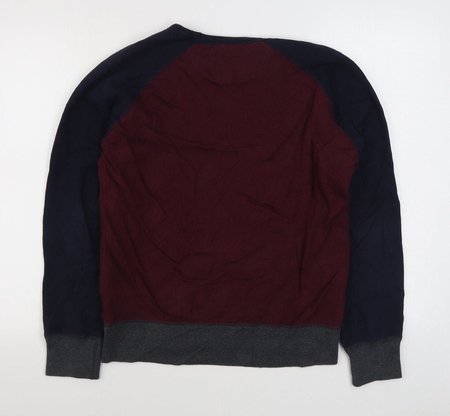 UNI OLO Mens Red  Cotton Pullover Sweatshirt Size S