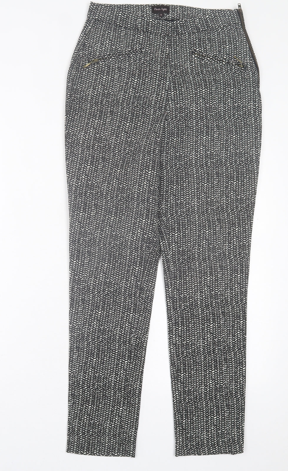 Womens UK Size 8 Phase Eight Regular Fit  Black Trousers