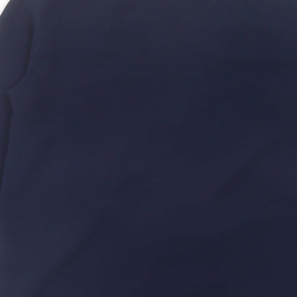 George Womens Blue  Polyester Basic Blouse Size 8 V-Neck