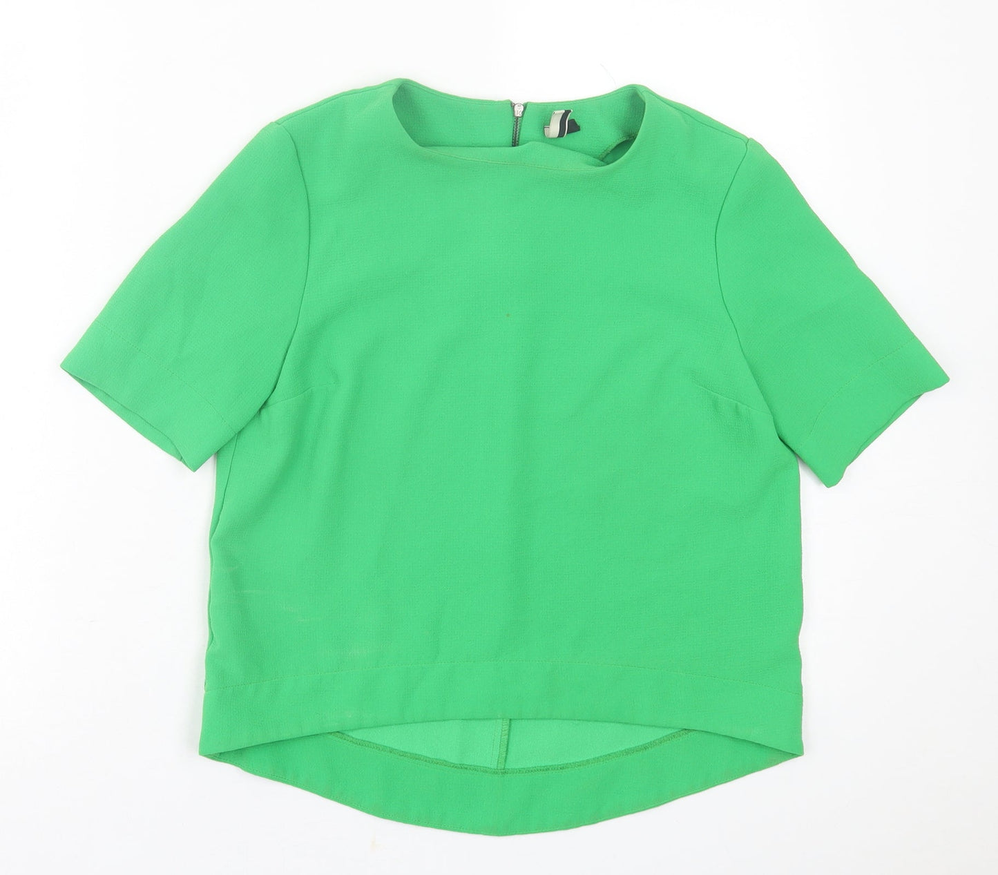 Womens UK Size 8 Topshop Green Basic T-Shirt