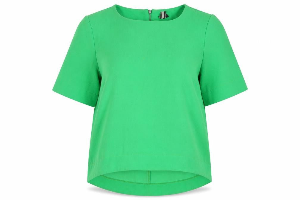Womens UK Size 8 Topshop Green Basic T-Shirt