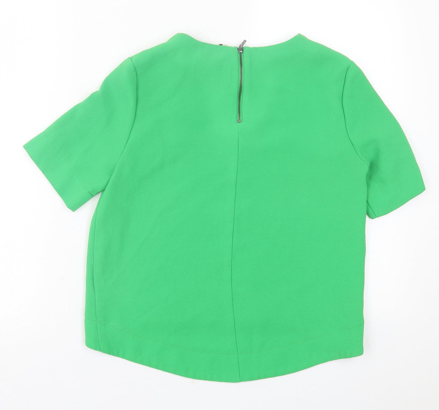 Womens UK Size 8 Topshop Green Basic T-Shirt