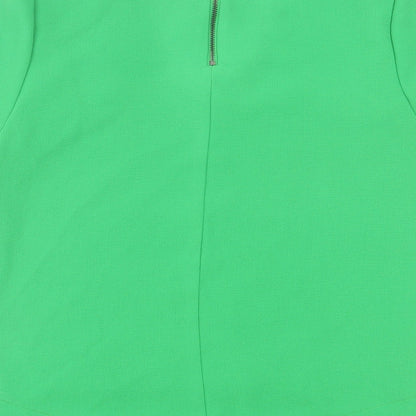 Womens UK Size 8 Topshop Green Basic T-Shirt