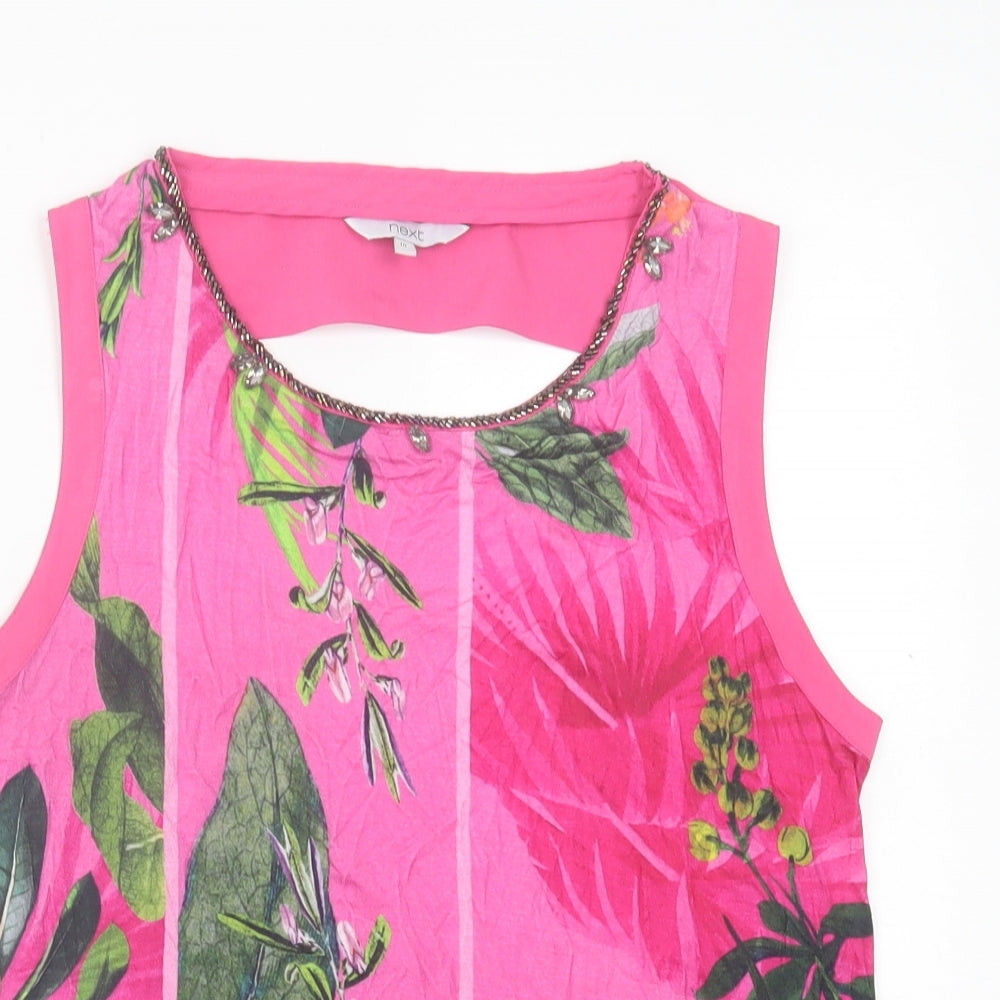 Womens UK Size 10 NEXT Pink Basic Tank