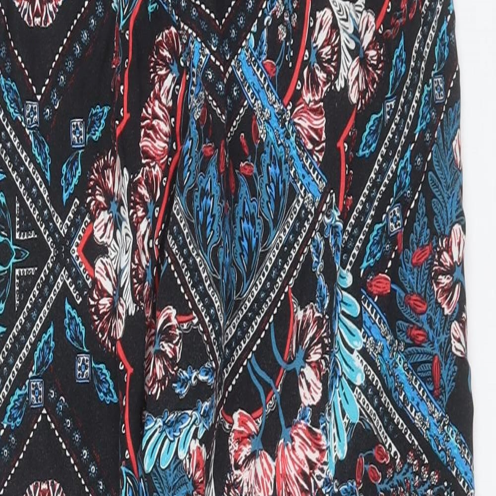George Womens Multicoloured Floral Viscose Trousers  Size 12 L29 in Regular