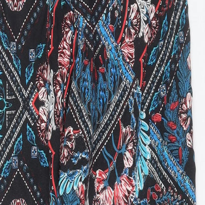George Womens Multicoloured Floral Viscose Trousers  Size 12 L29 in Regular
