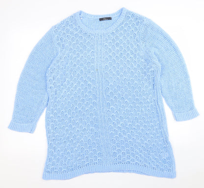 Womens UK Size XL BM Collection Blue Pullover Jumper