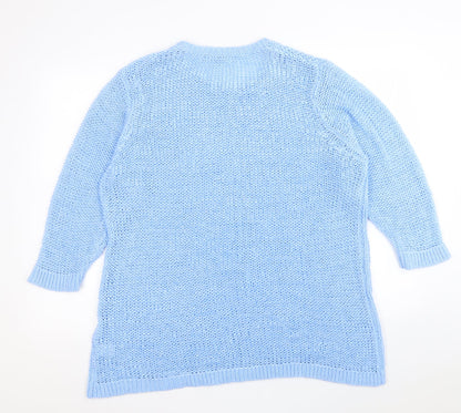 Womens UK Size XL BM Collection Blue Pullover Jumper