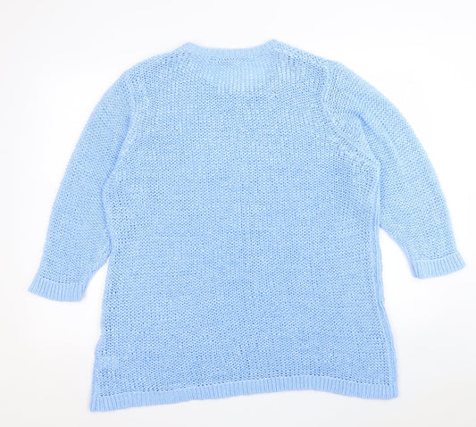 Womens UK Size XL BM Collection Blue Pullover Jumper