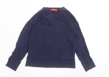 No Added Sugar Boys Blue  Cotton Basic Casual Size 5-6 Years Crew Neck Pullover