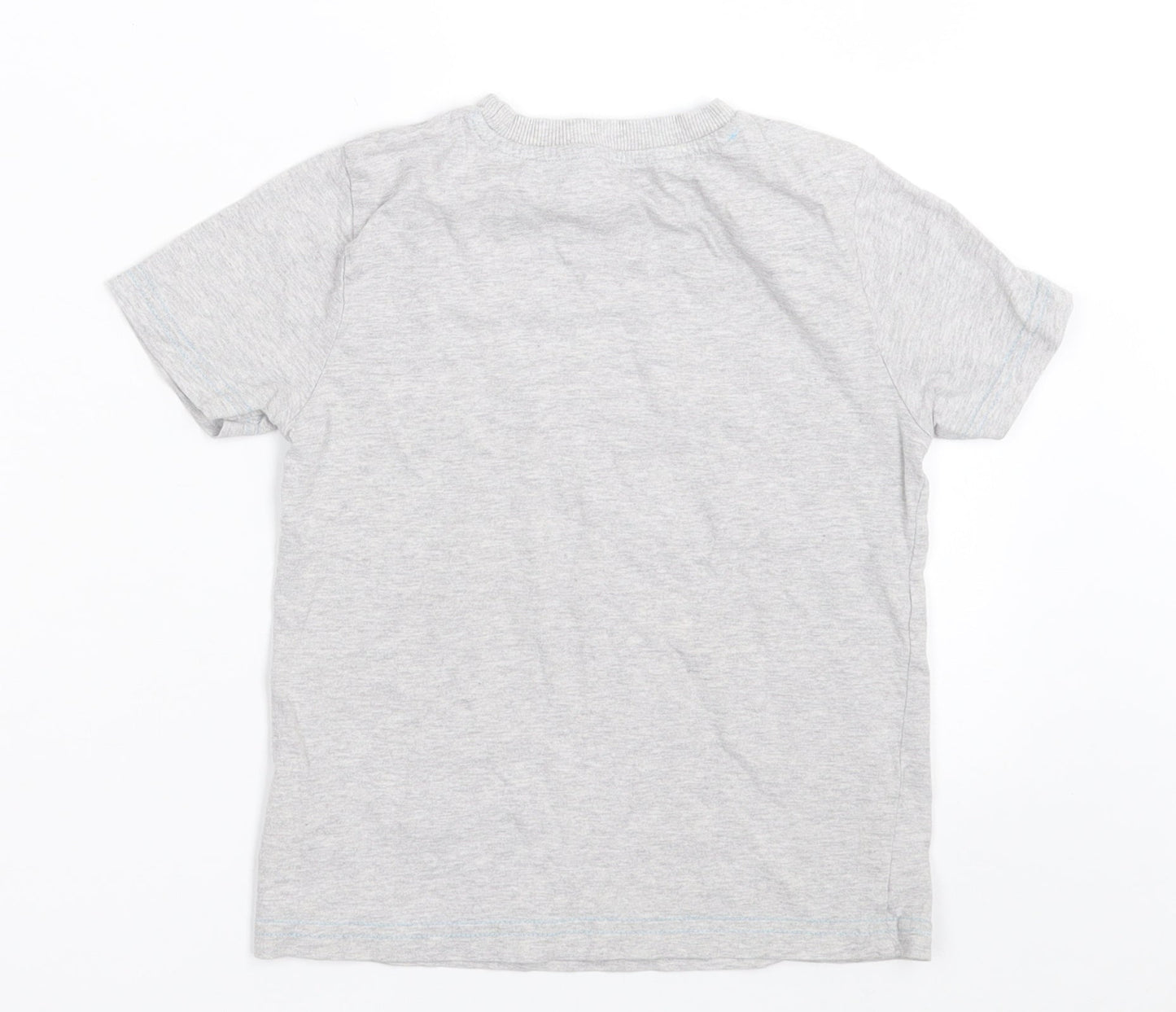 F&F Boys Grey  Polyester Basic T-Shirt Size 4-5 Years Crew Neck Pullover