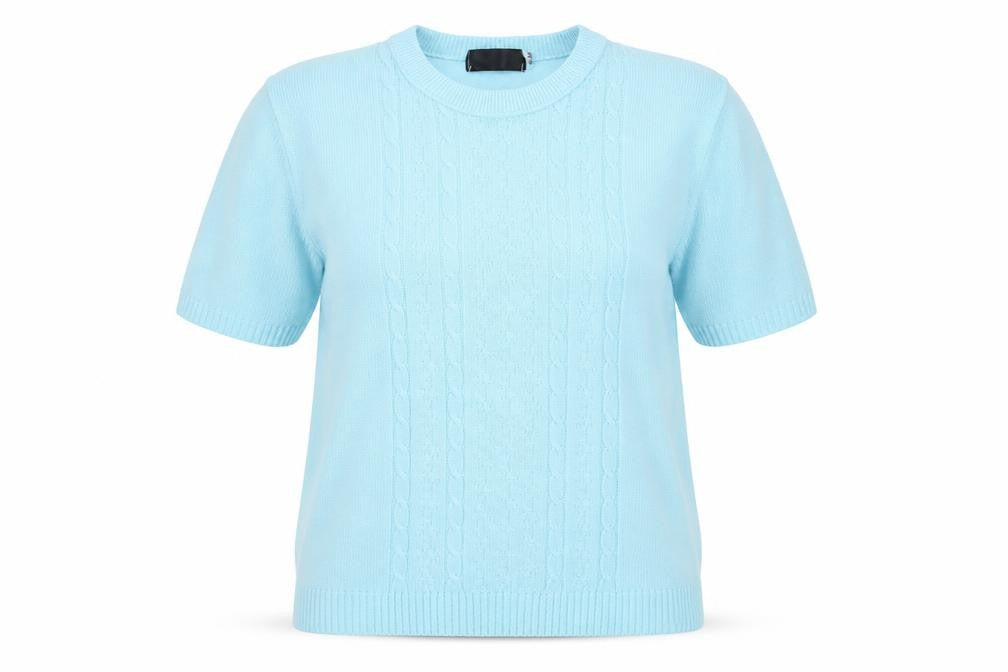 Womens UK Size S Preworn Blue Basic T-Shirt