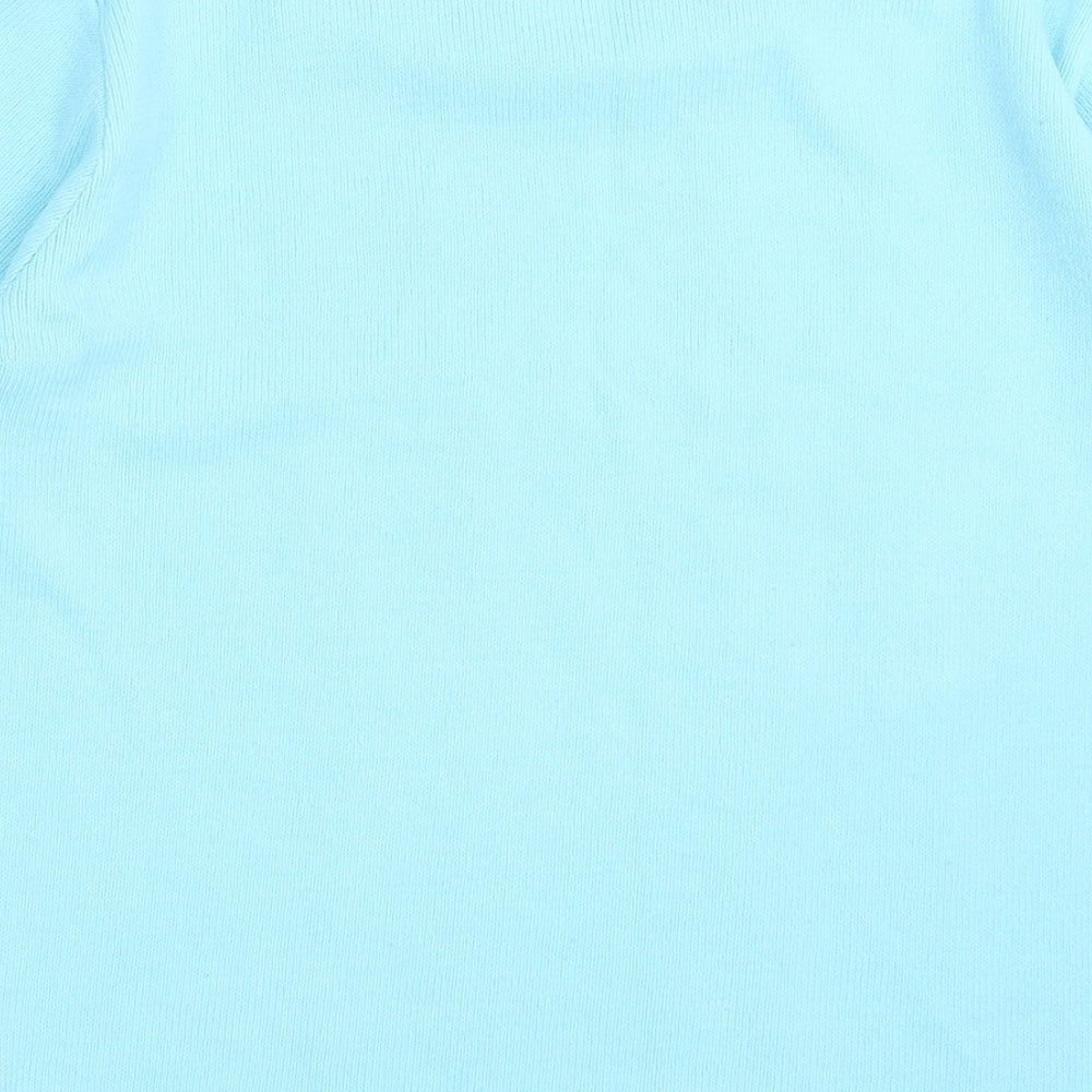 Womens UK Size S Preworn Blue Basic T-Shirt