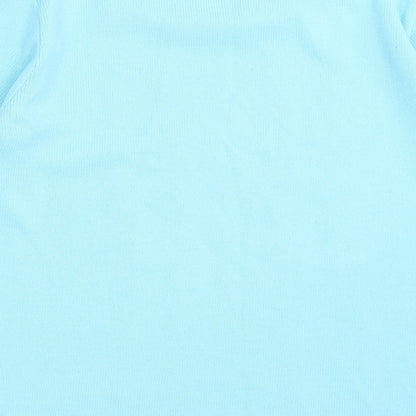 Womens UK Size S Preworn Blue Basic T-Shirt