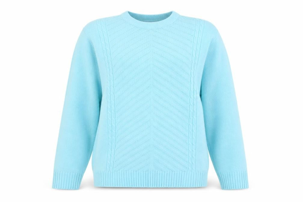 Womens UK Size M pure & natural Blue Pullover Jumper