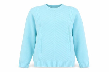 Womens UK Size M pure & natural Blue Pullover Jumper