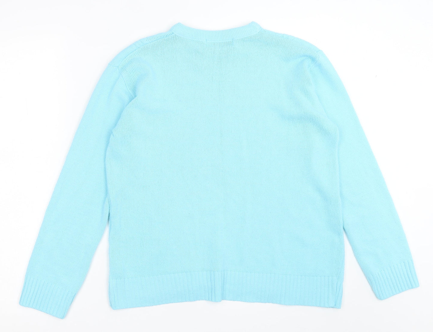 Womens UK Size M pure & natural Blue Pullover Jumper