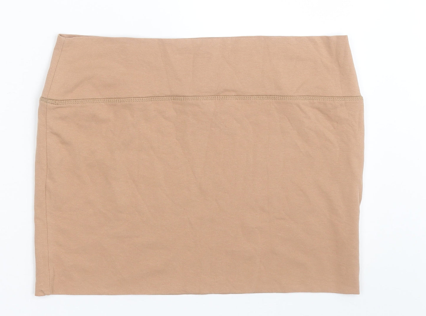 New Look Womens Beige  Cotton A-Line Skirt Size 14