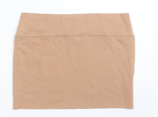 New Look Womens Beige  Cotton A-Line Skirt Size 14