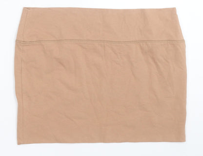 New Look Womens Beige  Cotton A-Line Skirt Size 14