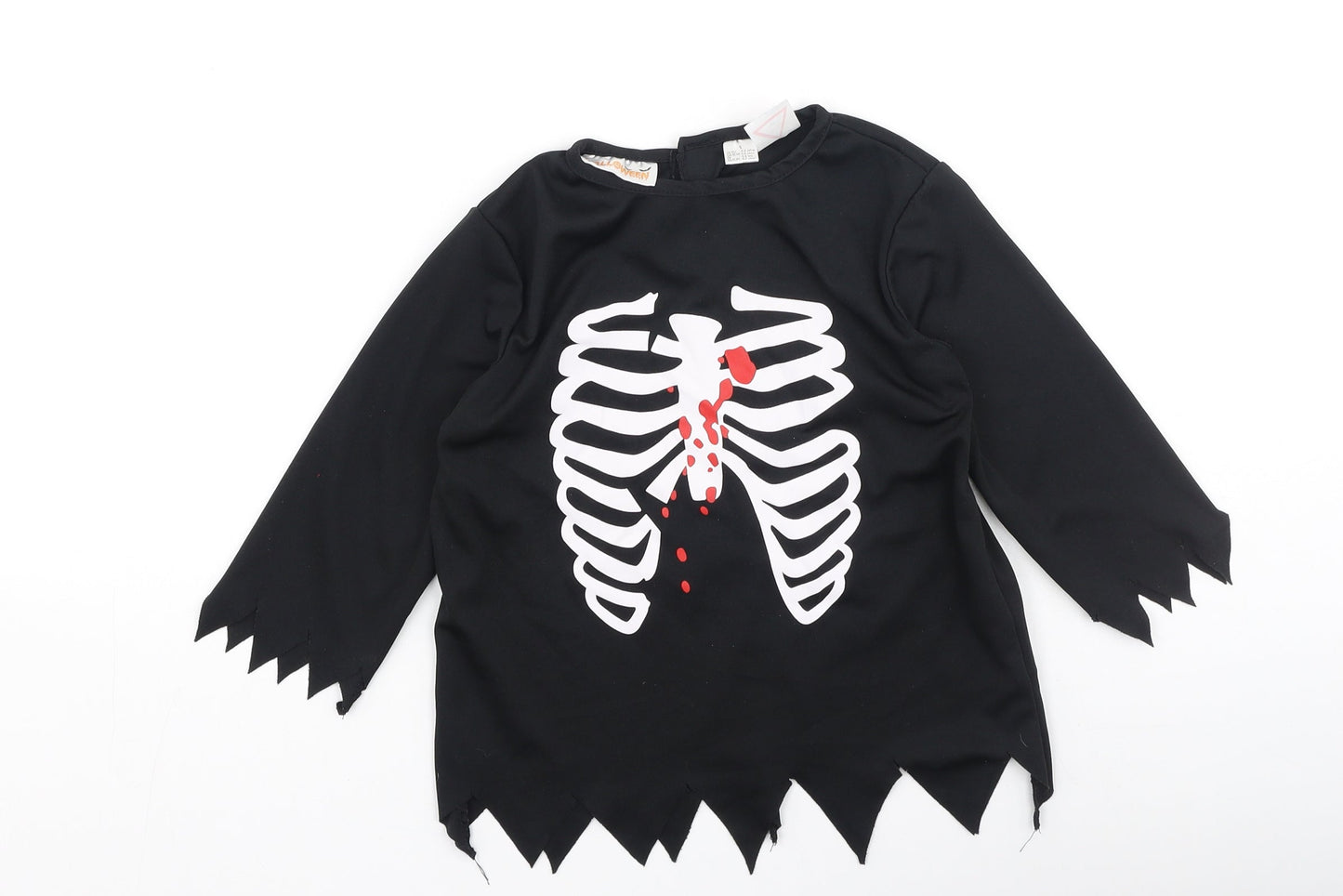 Preworn Boys Black  Polyester Basic Casual Size S Round Neck  - fancy dress