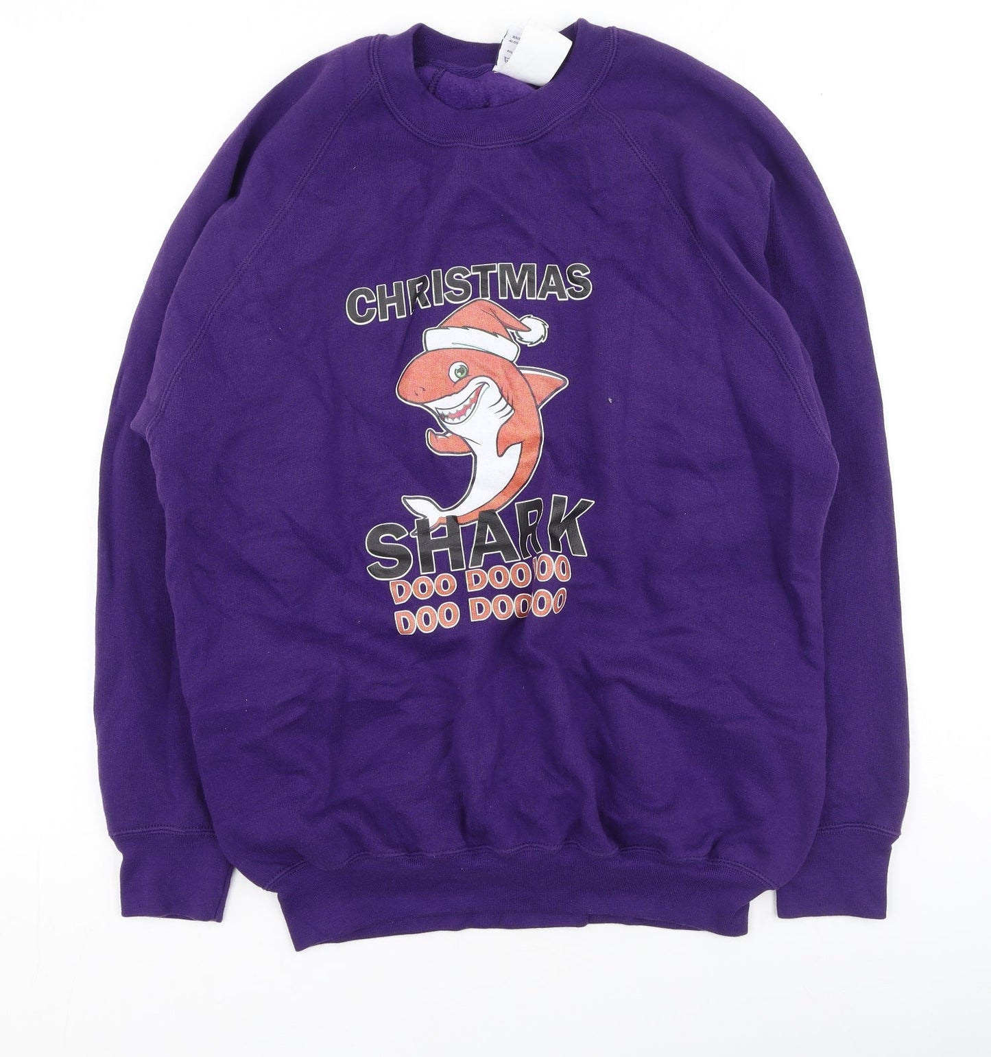 Russel Mens Purple  Cotton Pullover Sweatshirt Size L   - Christmas Jumper