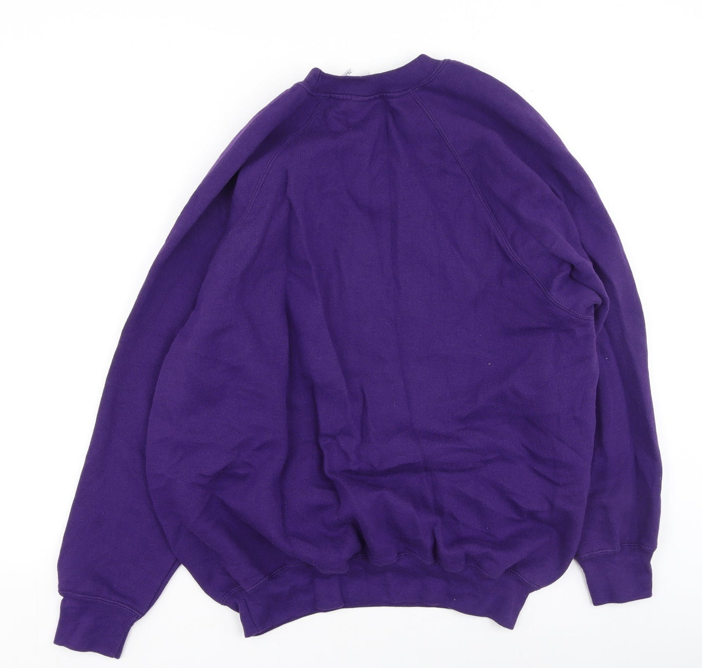 Russel Mens Purple  Cotton Pullover Sweatshirt Size L   - Christmas Jumper