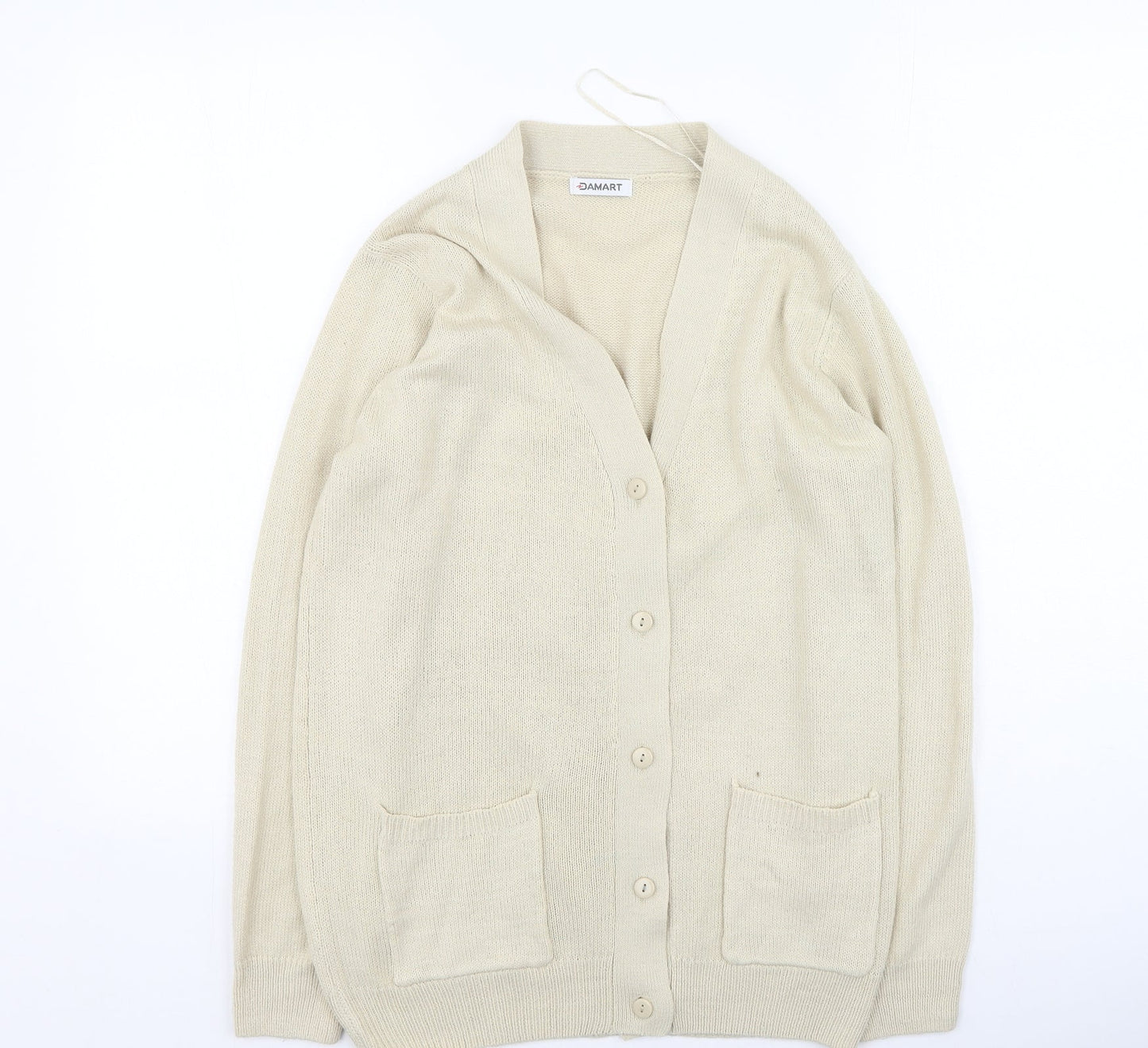 Womens UK Size 10 Damart Beige Cardigan Jumper