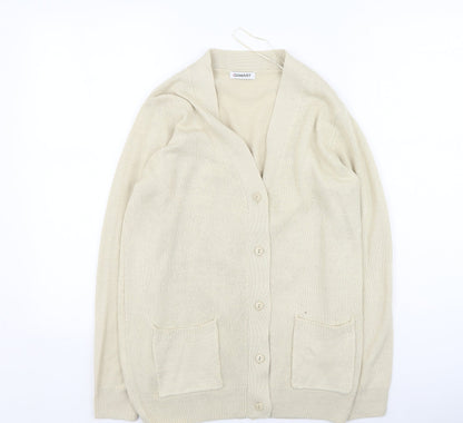Womens UK Size 10 Damart Beige Cardigan Jumper