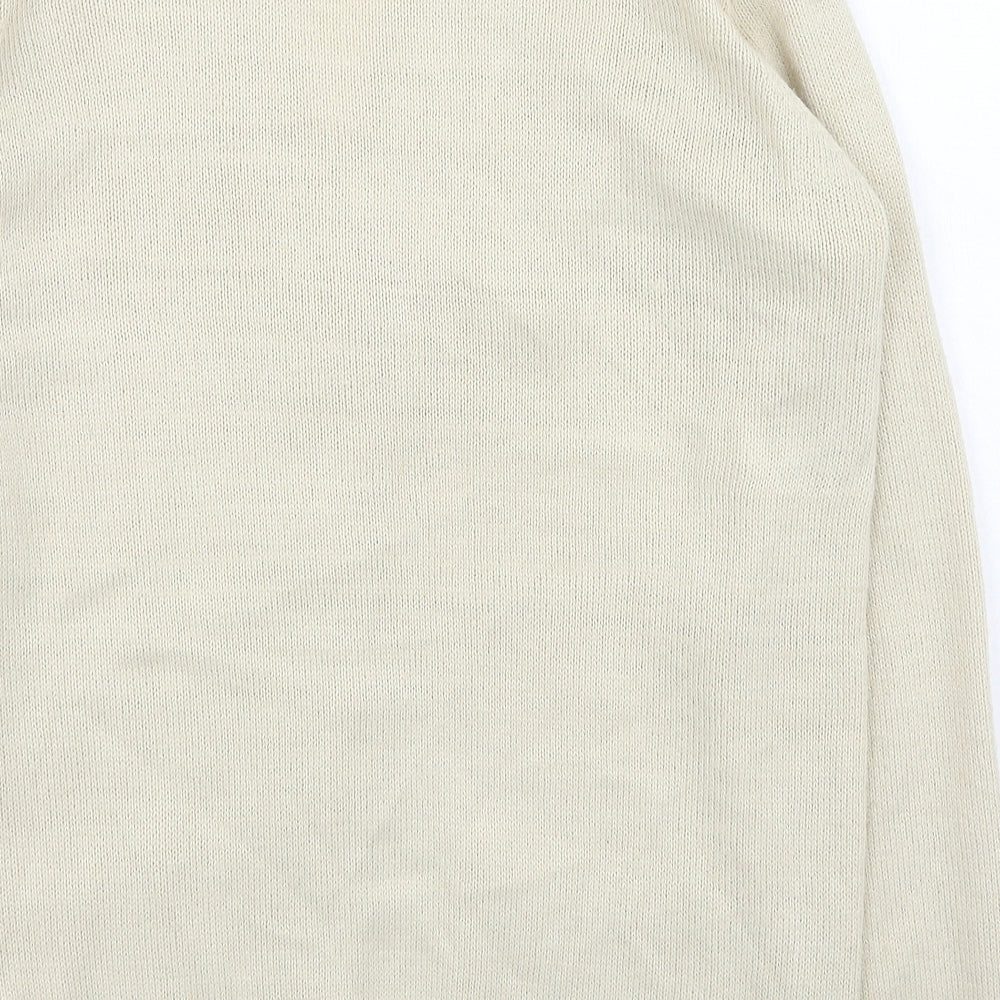 Womens UK Size 10 Damart Beige Cardigan Jumper