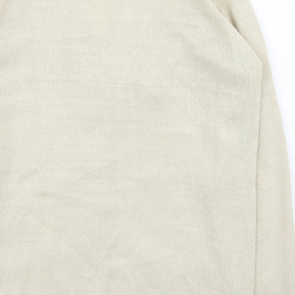 Womens UK Size 10 Damart Beige Cardigan Jumper