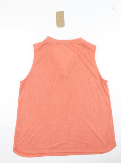 Bonmarche Womens Orange  Cotton Camisole Tank Size 16 V-Neck